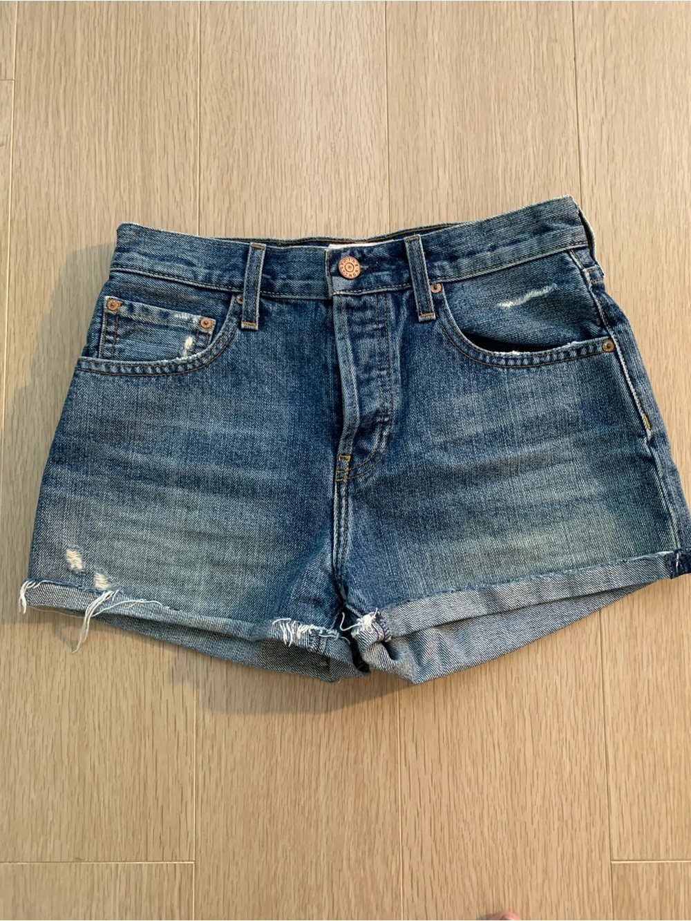 Aritzia The Castings Edition High Rise Denim Shorts